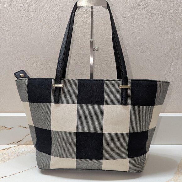 Kate Spade Mini Harmony Cedar Street Plaid Tote. - Picture 8 of 8
